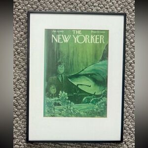 Vintage New Yorker Magazine, Framed Cover January 18, 1969 - Aquarium